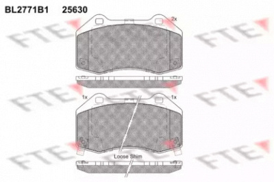 FTE bl2771b1 -  Комплект тормозных колодок, дисковый тормоз