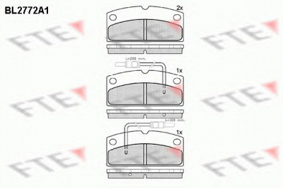 FTE bl2772a1 -  Комплект тормозных колодок, дисковый тормоз