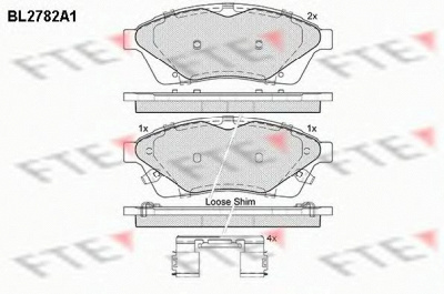FTE bl2782a1 -  Комплект тормозных колодок, дисковый тормоз