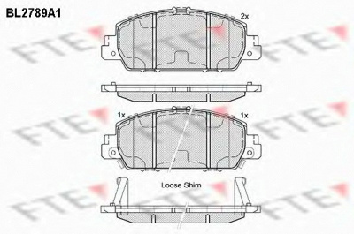 FTE bl2789a1 -  Комплект тормозных колодок, дисковый тормоз