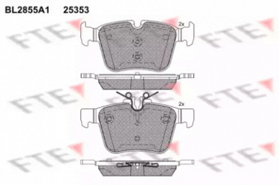 FTE bl2855a1 -  Комплект тормозных колодок, дисковый тормоз