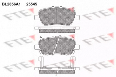 FTE bl2856a1 -  Комплект тормозных колодок, дисковый тормоз