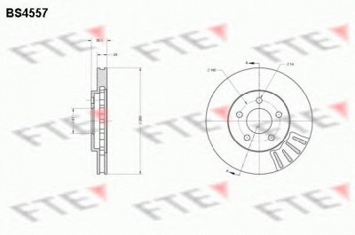 FTE bs4557 -  Тормозной диск
