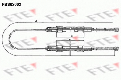 FTE fbs02002 -  Трос, стояночная тормозная система