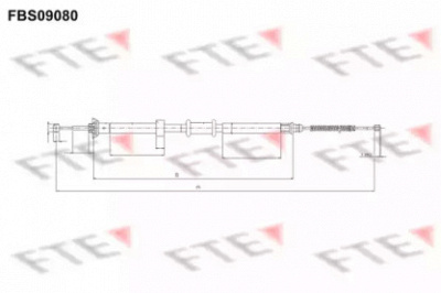 FTE fbs09080 -  Трос, стояночная тормозная система