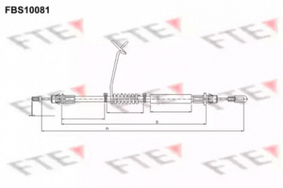 FTE fbs10081 -  Трос, стояночная тормозная система