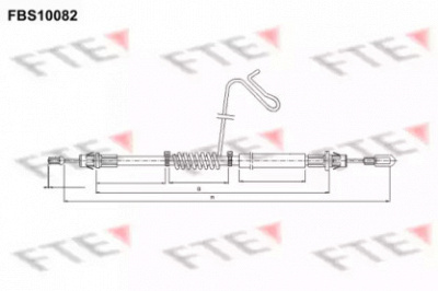 FTE fbs10082 -  Трос, стояночная тормозная система
