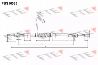 FTE fbs10083 -  Трос, стояночная тормозная система