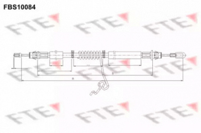 FTE fbs10084 -  Трос, стояночная тормозная система