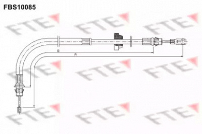 FTE fbs10085 -  Трос, стояночная тормозная система
