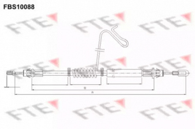 FTE fbs10088 -  Трос, стояночная тормозная система