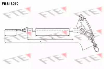 FTE fbs18070 -  Трос, стояночная тормозная система
