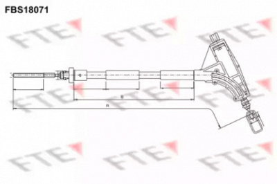 FTE fbs18071 -  Трос, стояночная тормозная система