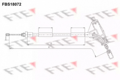 FTE fbs18072 -  Трос, стояночная тормозная система