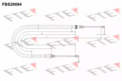 FTE fbs20084 -  Трос, стояночная тормозная система