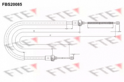 FTE fbs20085 -  Трос, стояночная тормозная система