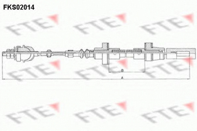 FTE fks02014 -  Трос, управление сцеплением