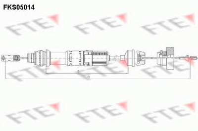 FTE fks05014 -  Трос, управление сцеплением