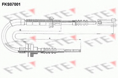 FTE fks07001 -  Трос, управление сцеплением