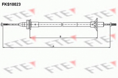 FTE fks10023 -  Трос, управление сцеплением