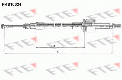 FTE fks10024 -  Трос, управление сцеплением