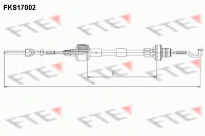 FTE fks17002 -  Трос, управление сцеплением