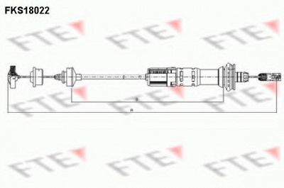 FTE fks18022 -  Трос, управление сцеплением
