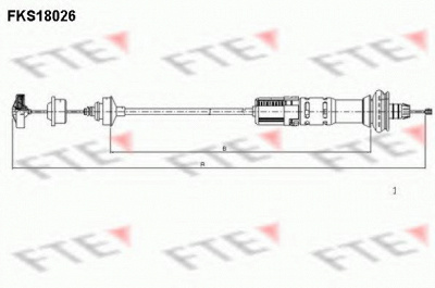FTE fks18026 -  Трос, управление сцеплением