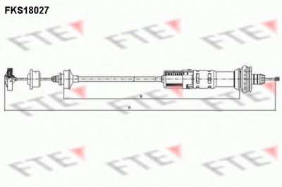 FTE fks18027 -  Трос, управление сцеплением