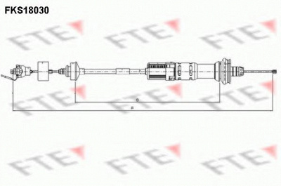 FTE fks18030 -  Трос, управление сцеплением