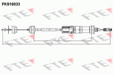 FTE fks18033 -  Трос, управление сцеплением