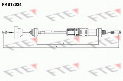 FTE fks18034 -  Трос, управление сцеплением