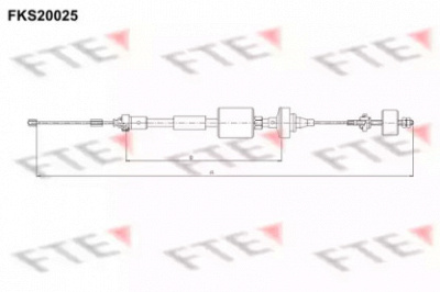 FTE fks20025 -  Трос, управление сцеплением