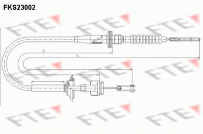 FTE fks23002 -  Трос, управление сцеплением