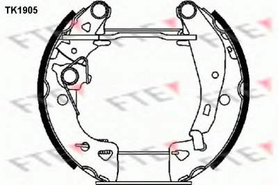 FTE tk1905 -  Комплект тормозных колодок