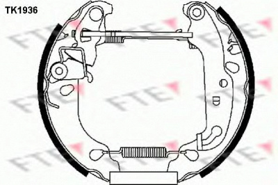 FTE tk1936 -  Комплект тормозных колодок