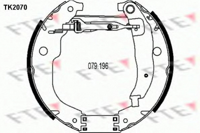 FTE tk2070 -  Комплект тормозных колодок