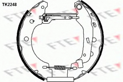 FTE tk2248 -  Комплект тормозных колодок