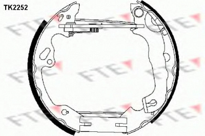 FTE tk2252 -  Комплект тормозных колодок