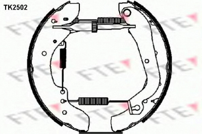 FTE tk2502 -  Комплект тормозных колодок