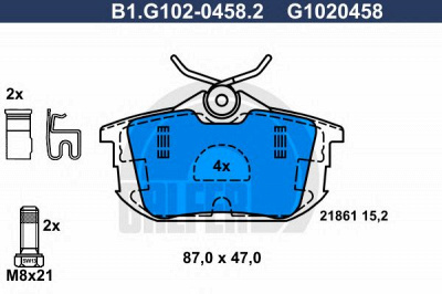 GALFER b1g10204582 -  Комплект тормозных колодок, дисковый тормоз