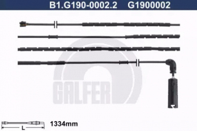 GALFER b1g19000022 -  Сигнализатор, износ тормозных колодок