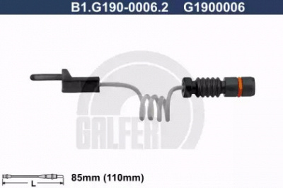 GALFER b1g19000062 -  Сигнализатор, износ тормозных колодок