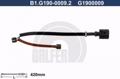 GALFER b1g19000092 -  Сигнализатор, износ тормозных колодок