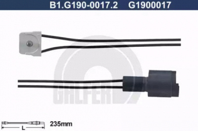 GALFER b1g19000172 -  Сигнализатор, износ тормозных колодок