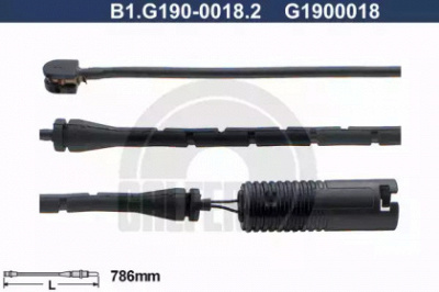 GALFER b1g19000182 -  Сигнализатор, износ тормозных колодок