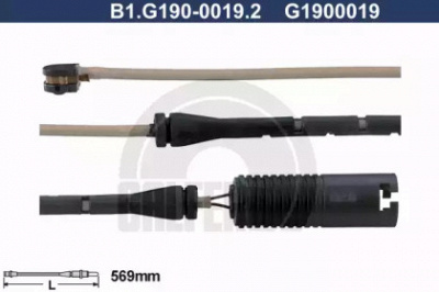 GALFER b1g19000192 -  Сигнализатор, износ тормозных колодок