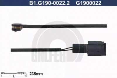 GALFER b1g19000222 -  Сигнализатор, износ тормозных колодок