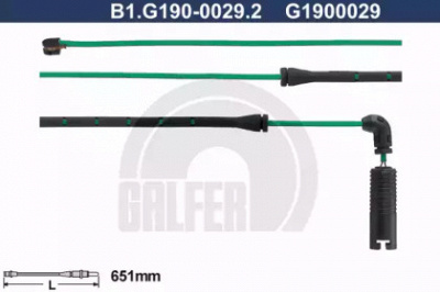 GALFER b1g19000292 -  Сигнализатор, износ тормозных колодок