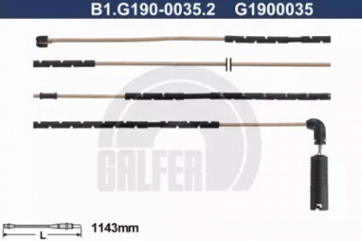 GALFER b1g19000352 -  Сигнализатор, износ тормозных колодок